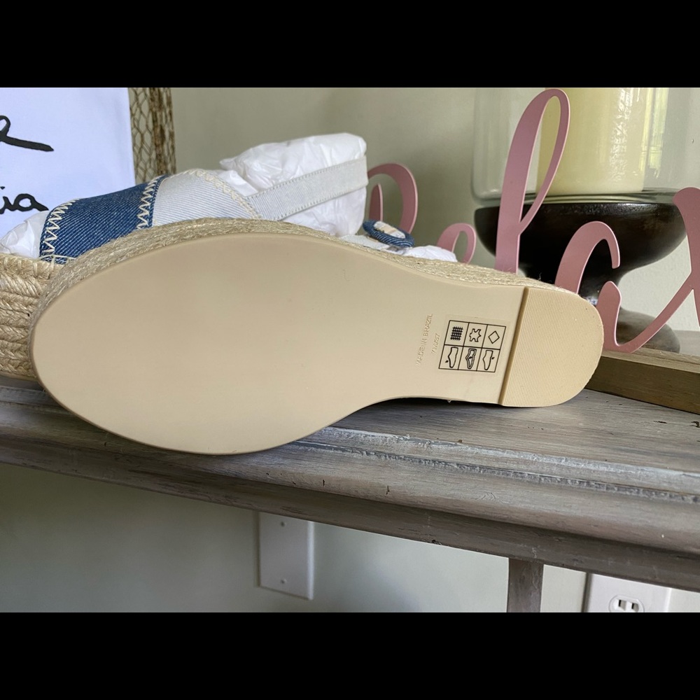 NWT Alice & Olivia Fayen denim platform shoes - Picture 5 of 10